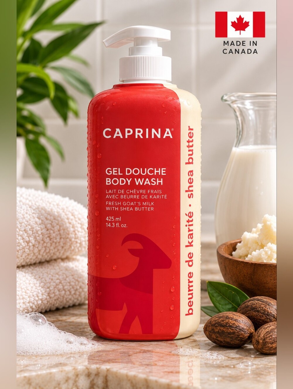💙 CAPRINA - Goat Milk Shea Body Wash Made In CANADA!
